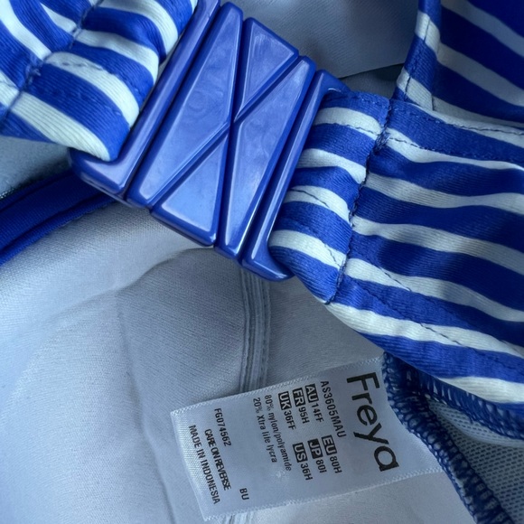 Freya Tootsie bandeau underwire tankini top 36H with matching XS bottoms - Picture 2 of 4